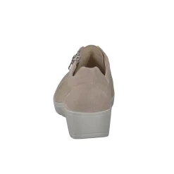 Semler – Komfort-Sneaker aus Veloursleder in Beige