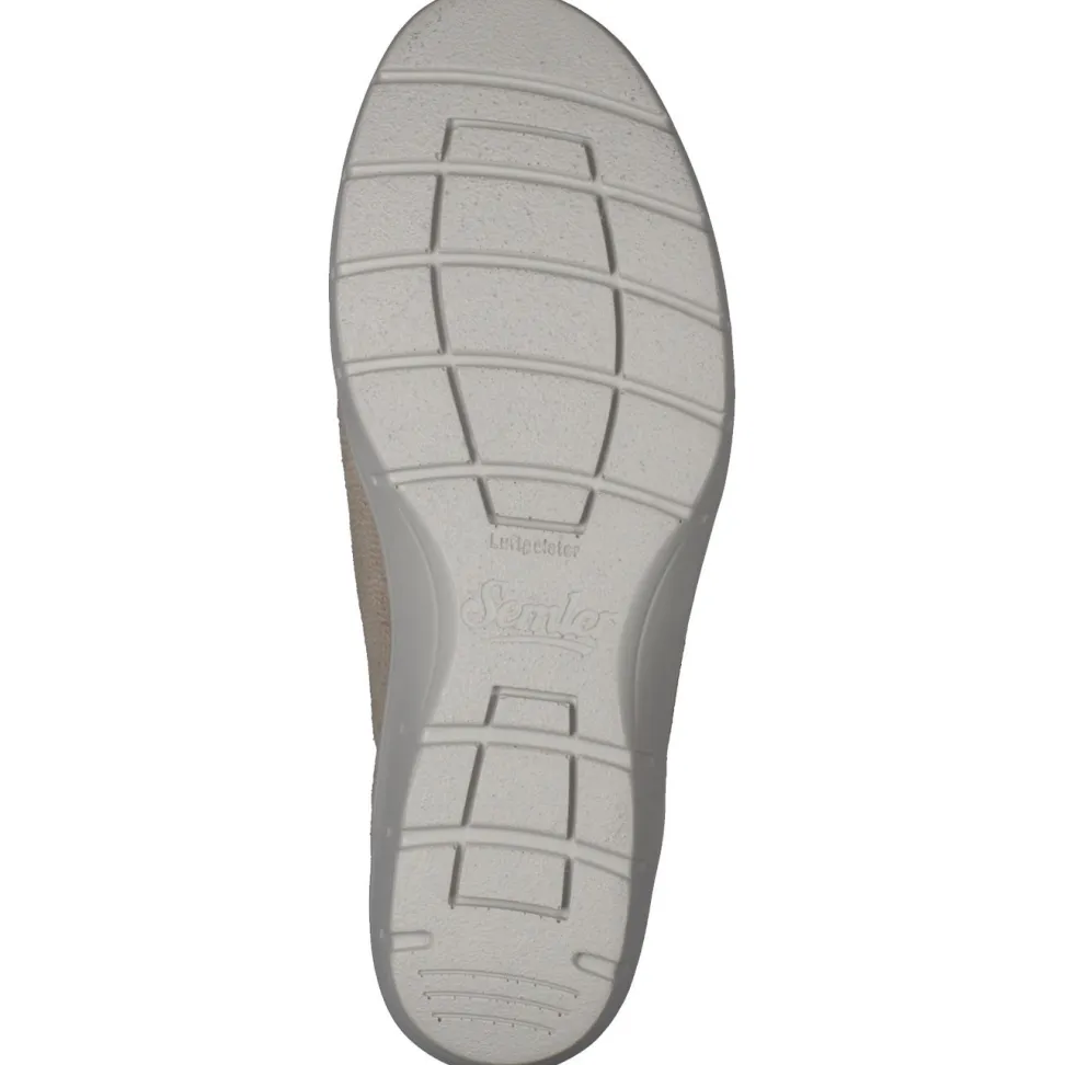 Semler – Komfort-Sneaker aus Veloursleder in Beige