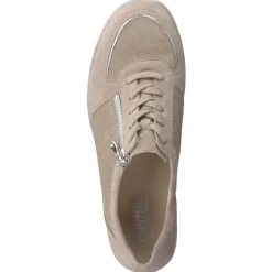 Semler – Komfort-Sneaker aus Veloursleder in Beige