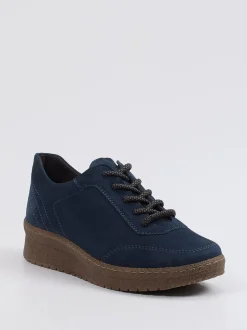 Semler – Komfort-Sneaker aus Veloursleder dunkelblau