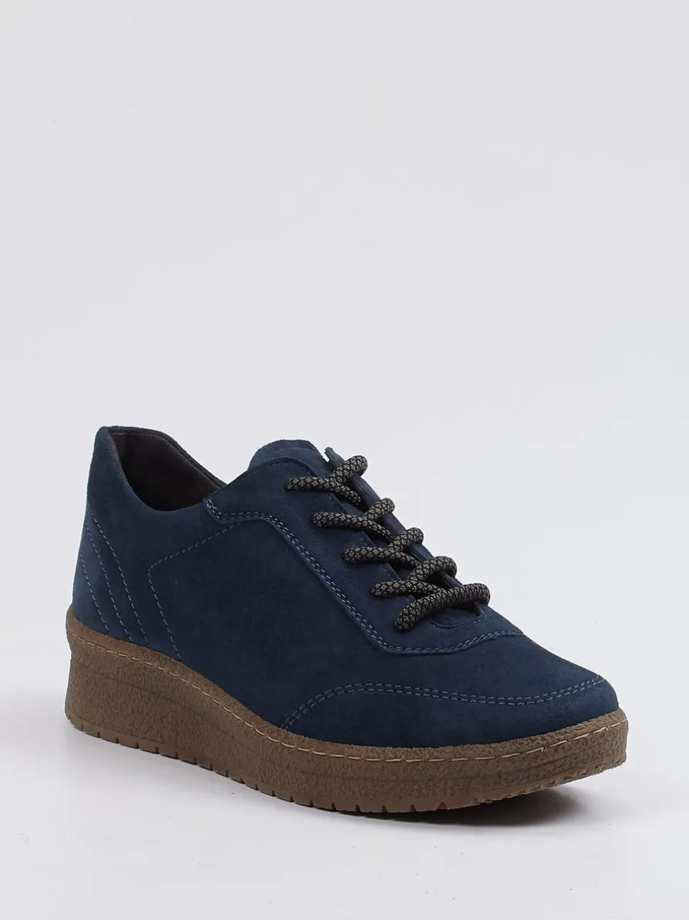 Semler – Komfort-Sneaker aus Veloursleder dunkelblau