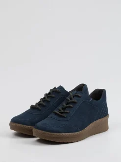 Semler – Komfort-Sneaker aus Veloursleder dunkelblau