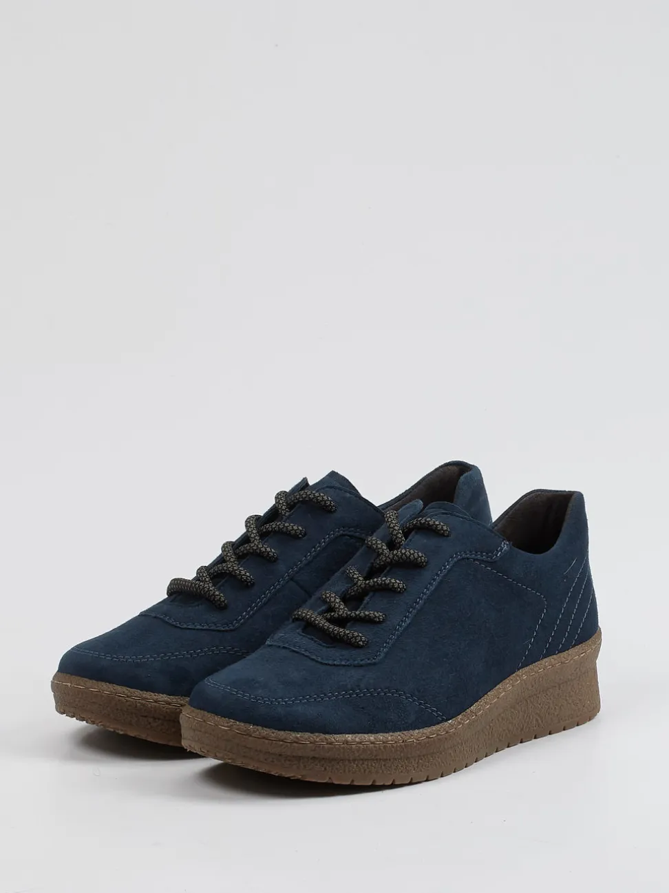 Semler – Komfort-Sneaker aus Veloursleder dunkelblau
