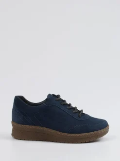 Semler – Komfort-Sneaker aus Veloursleder dunkelblau