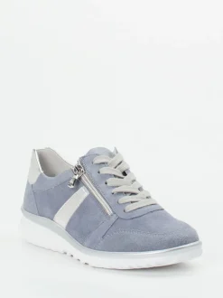 Semler – Komfort-Sneaker aus Veloursleder Lavendelblau