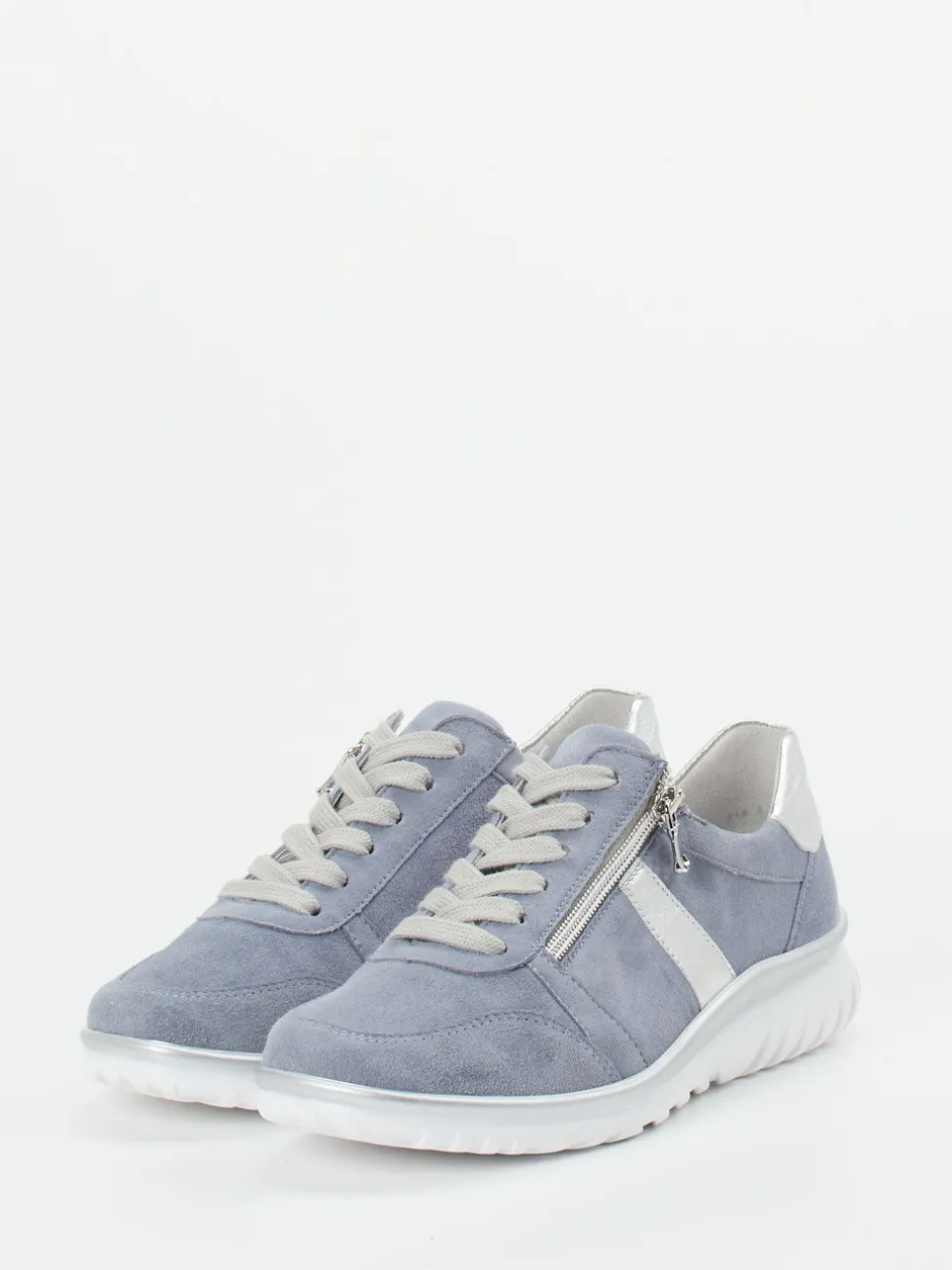Semler – Komfort-Sneaker aus Veloursleder Lavendelblau