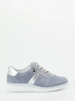 Semler – Komfort-Sneaker aus Veloursleder Lavendelblau