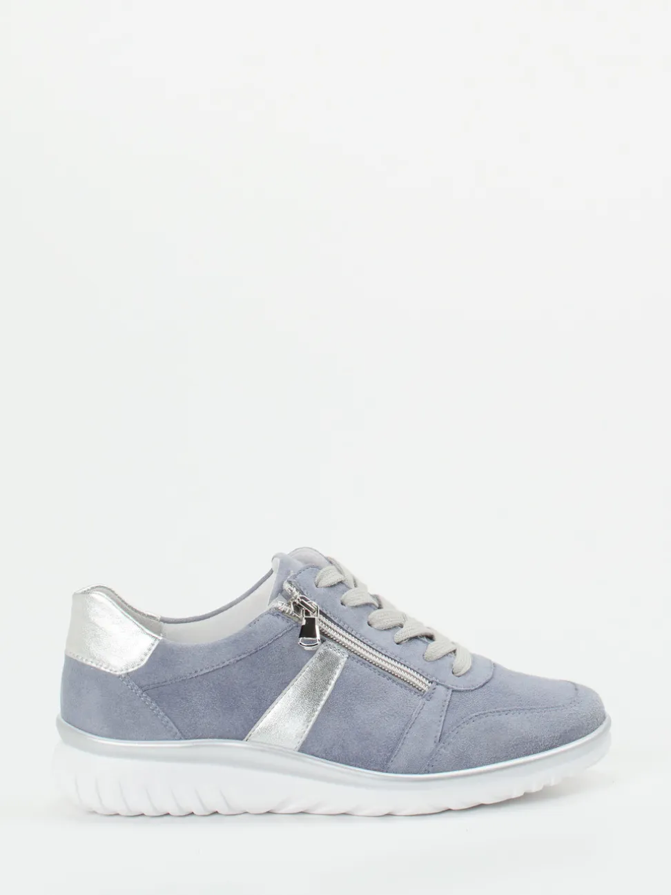 Semler – Komfort-Sneaker aus Veloursleder Lavendelblau