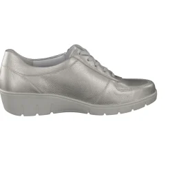 Semler – Komfort-Sneaker aus Metallicleder silber