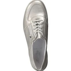Semler – Komfort-Sneaker aus Metallicleder silber
