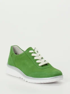 Semler – Komfort-Sneaker aus Veloursleder grasgrün