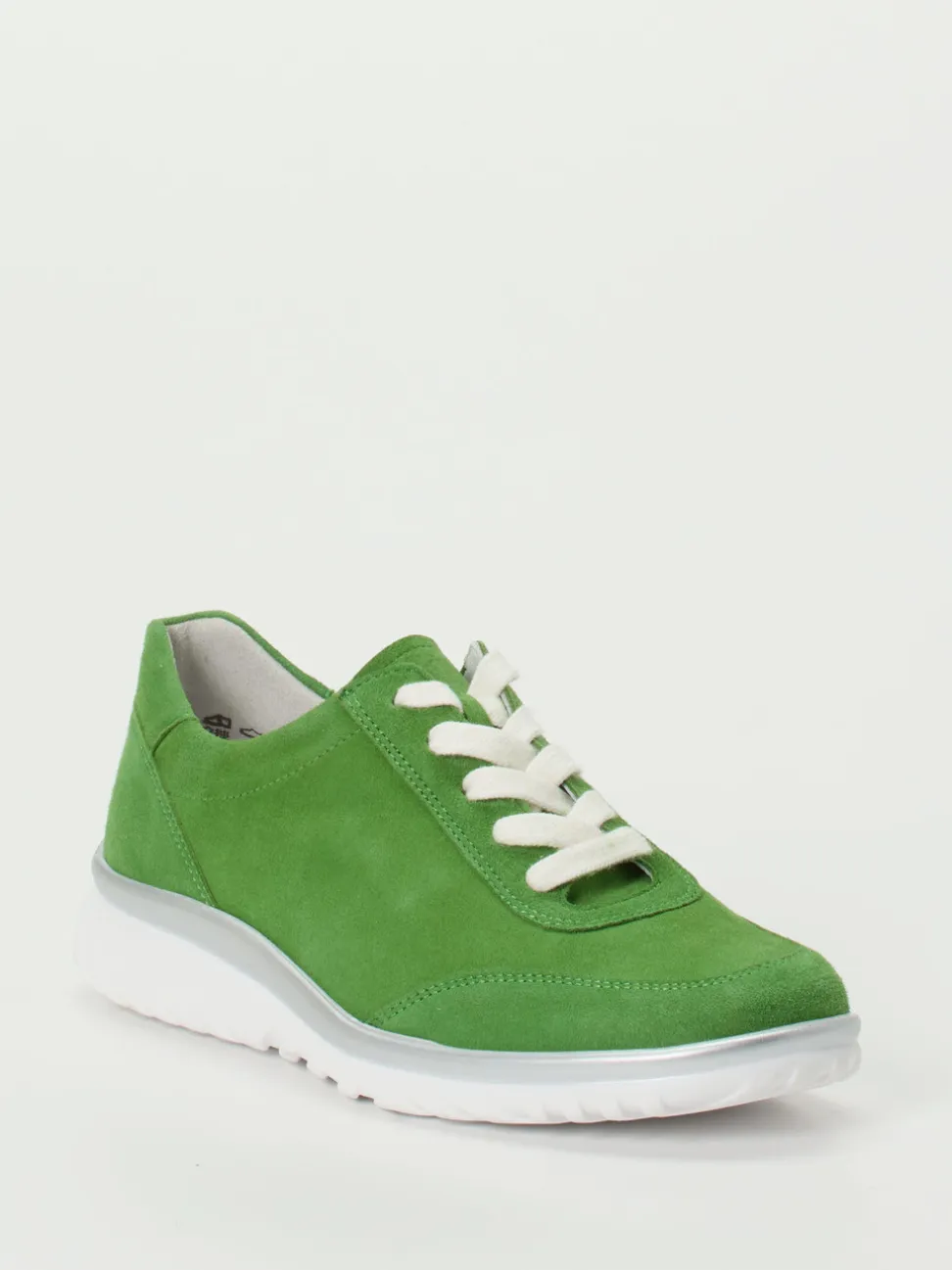 Semler – Komfort-Sneaker aus Veloursleder grasgrün
