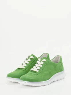 Semler – Komfort-Sneaker aus Veloursleder grasgrün
