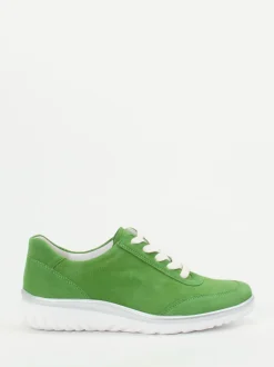 Semler – Komfort-Sneaker aus Veloursleder grasgrün