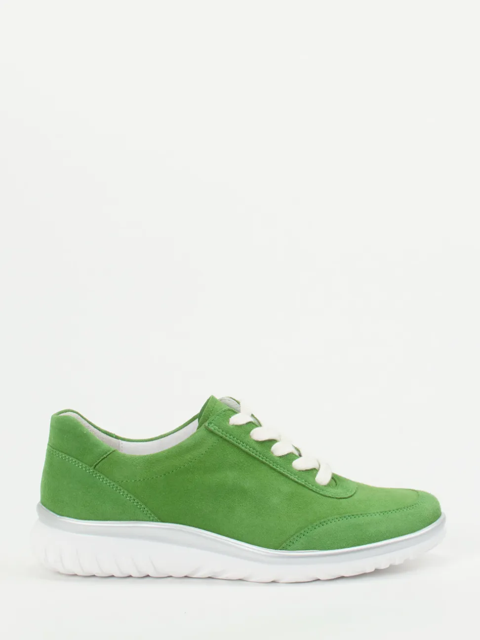 Semler – Komfort-Sneaker aus Veloursleder grasgrün