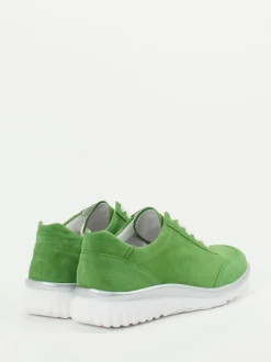 Semler – Komfort-Sneaker aus Veloursleder grasgrün
