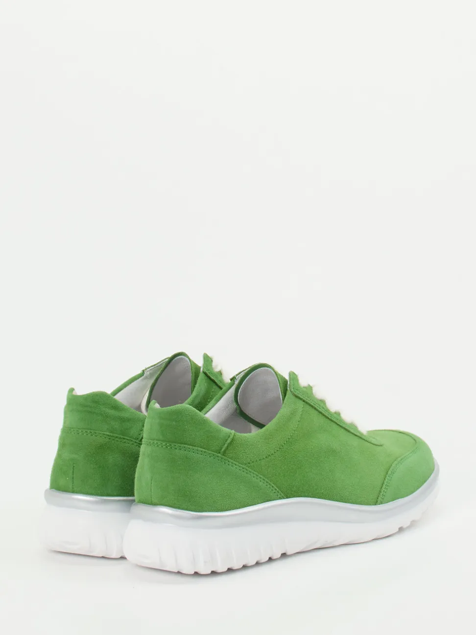 Semler – Komfort-Sneaker aus Veloursleder grasgrün