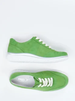 Semler – Komfort-Sneaker aus Veloursleder grasgrün