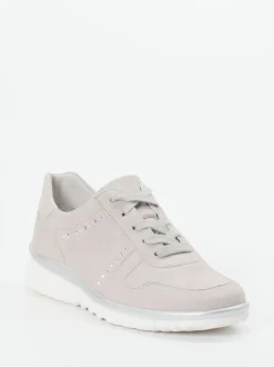 Semler – Komfort-Sneaker aus Veloursleder hellgrau