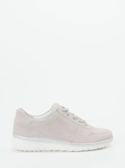 Semler – Komfort-Sneaker aus Veloursleder hellgrau