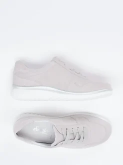 Semler – Komfort-Sneaker aus Veloursleder hellgrau