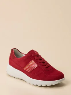 Semler – Komfort-Sneaker aus Veloursleder Rot