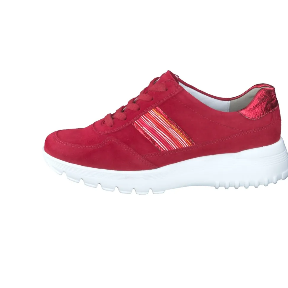 Semler – Komfort-Sneaker aus Veloursleder Rot