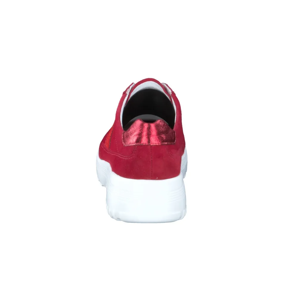 Semler – Komfort-Sneaker aus Veloursleder Rot
