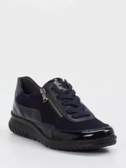 Semler – Komfort-Sneaker aus Veloursleder dunkelblau