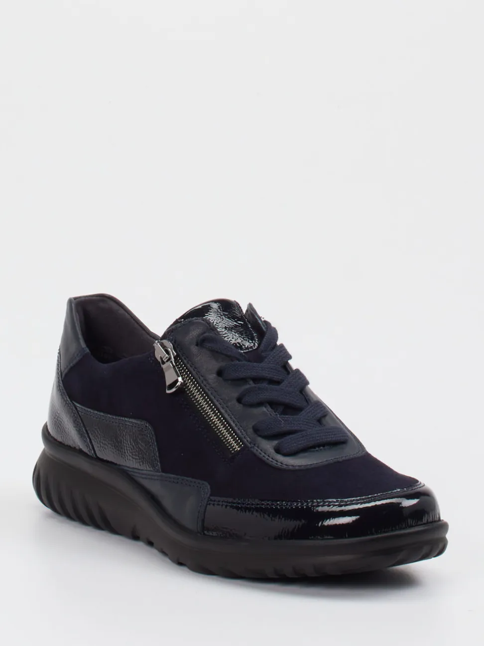 Semler – Komfort-Sneaker aus Veloursleder dunkelblau