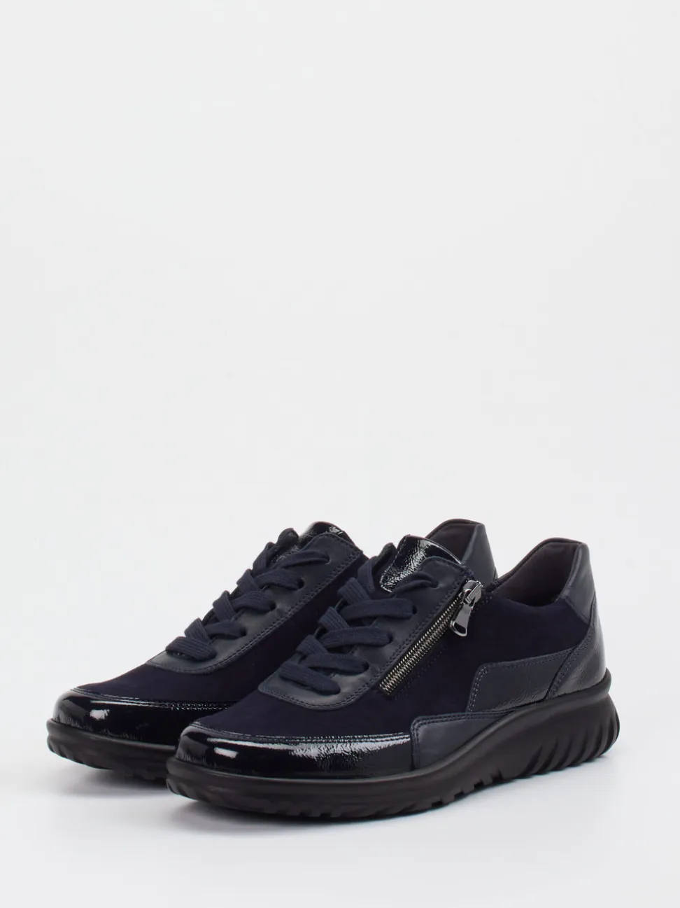 Semler – Komfort-Sneaker aus Veloursleder dunkelblau