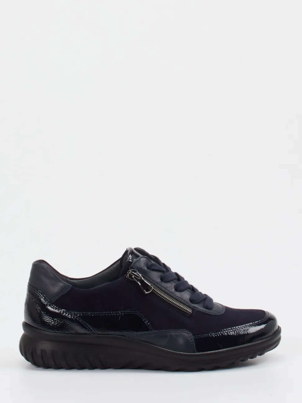 Semler – Komfort-Sneaker aus Veloursleder dunkelblau
