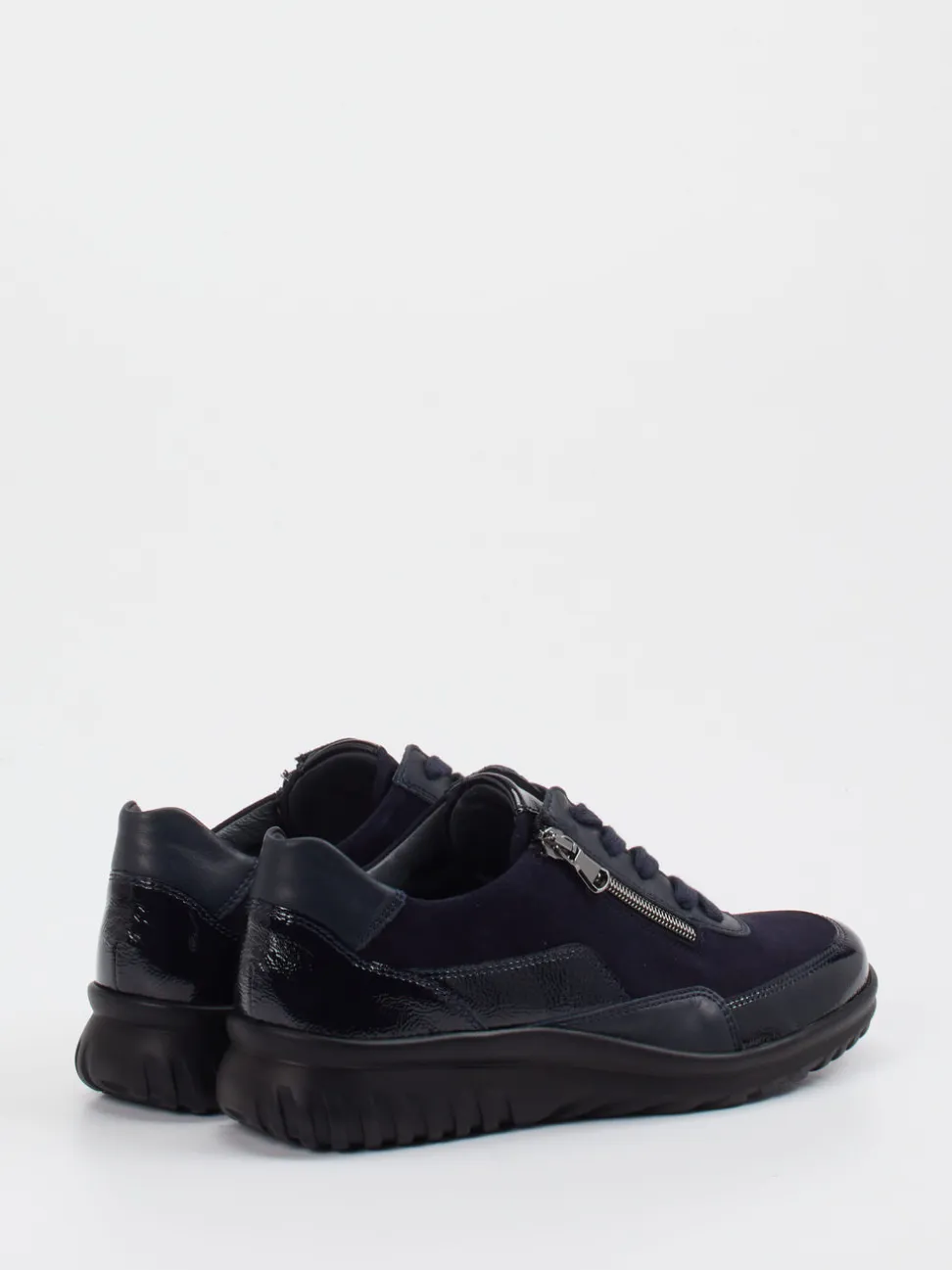 Semler – Komfort-Sneaker aus Veloursleder dunkelblau