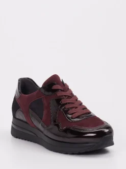 Semler – Komfort-Sneaker aus Veloursleder Bordeaux