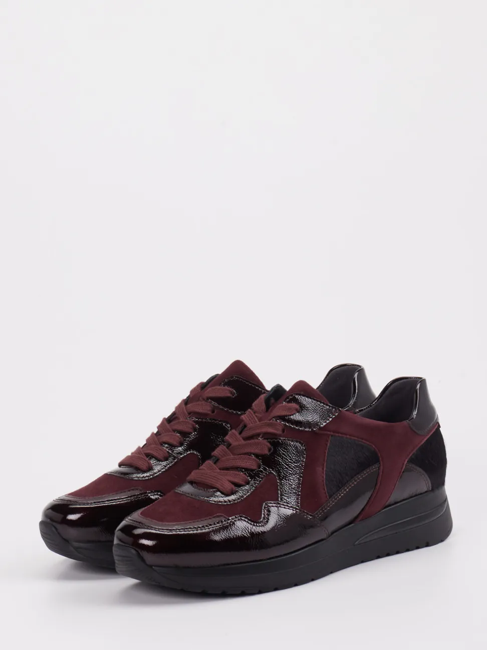 Semler – Komfort-Sneaker aus Veloursleder Bordeaux
