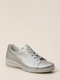 Semler – Komfort-Sneaker aus Glattleder silber