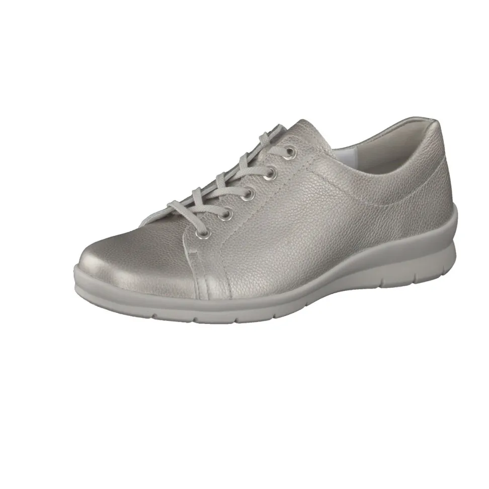 Semler – Komfort-Sneaker aus Glattleder silber