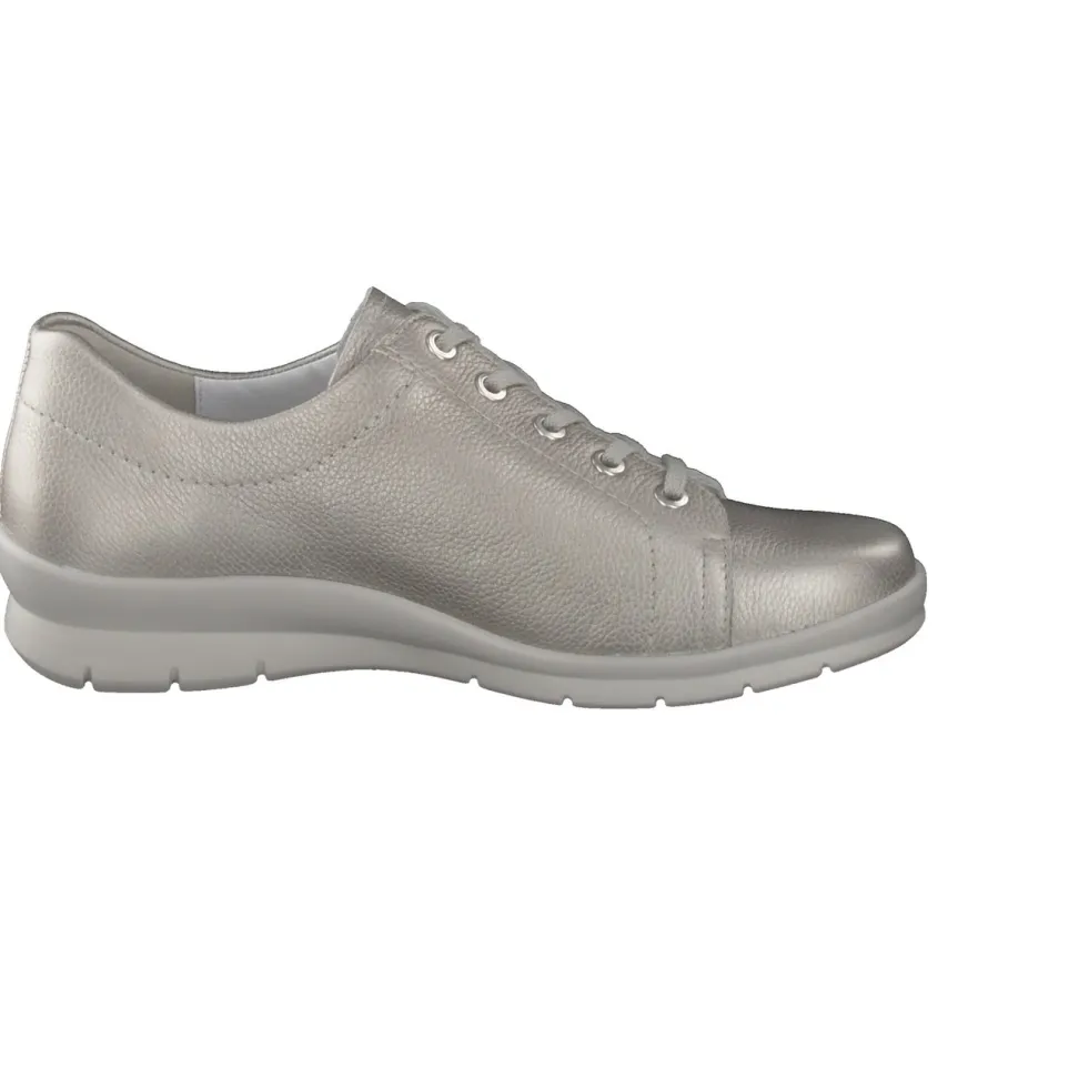 Semler – Komfort-Sneaker aus Glattleder silber