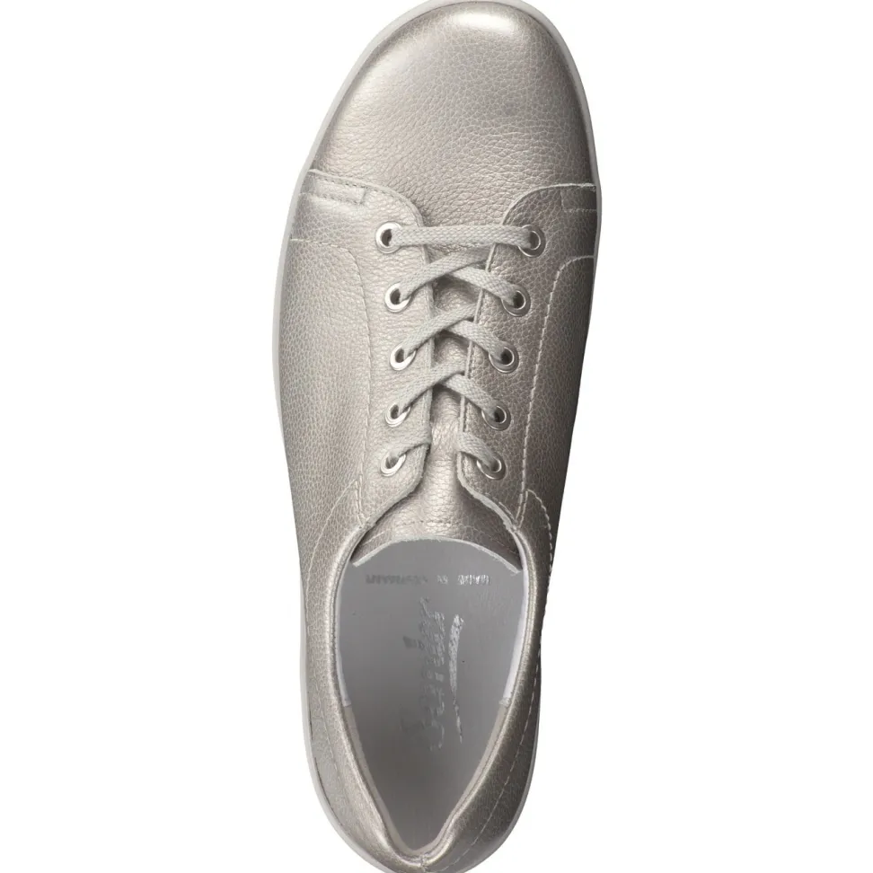 Semler – Komfort-Sneaker aus Glattleder silber