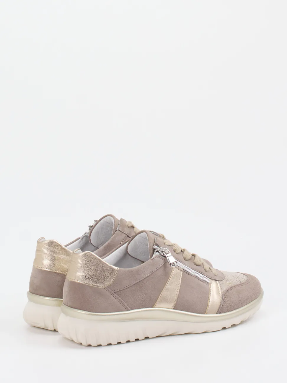 Semler – Komfort-Sneaker aus Stretch und Metallicleder