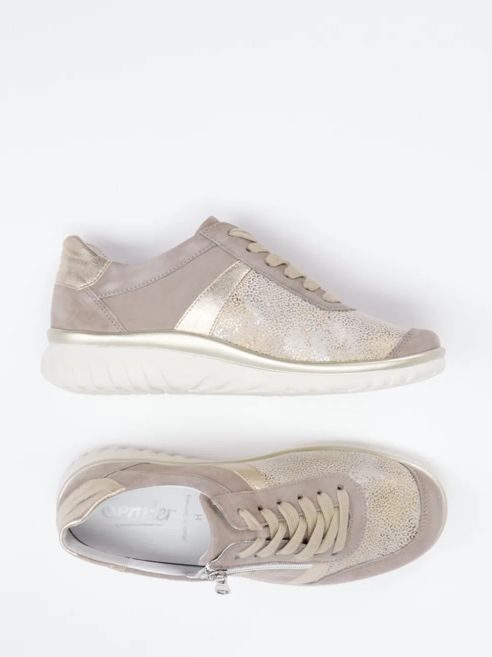 Semler – Komfort-Sneaker aus Stretch und Metallicleder