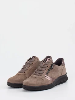 Semler – Komfort-Sneaker aus Veloursleder taupe