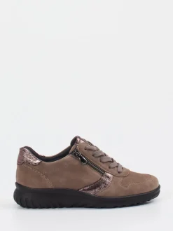 Semler – Komfort-Sneaker aus Veloursleder taupe