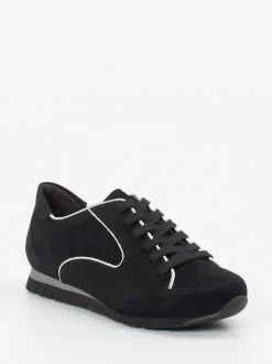 Semler – Komfort-Sneaker aus Veloursleder schwarz