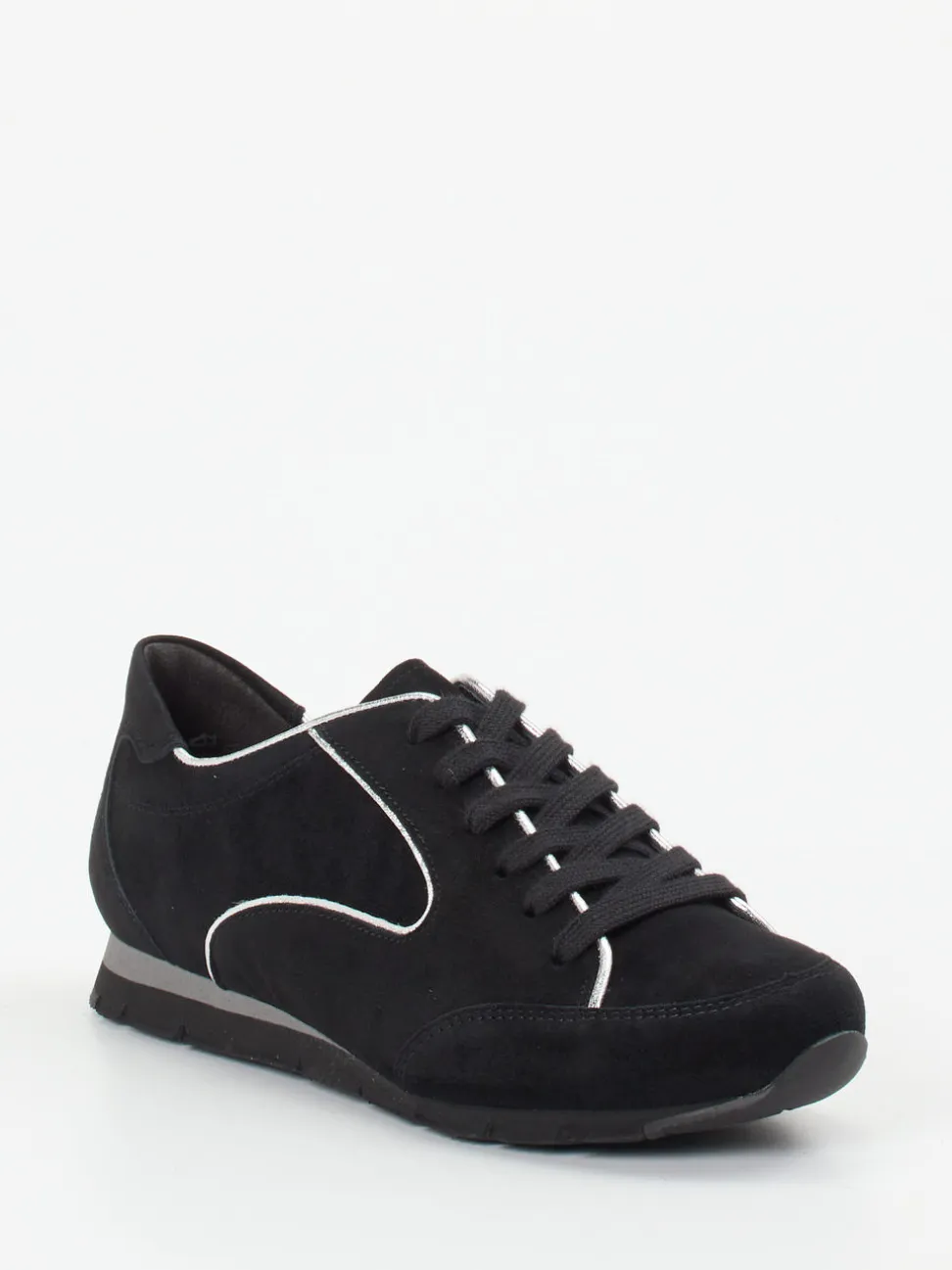 Semler – Komfort-Sneaker aus Veloursleder schwarz