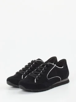 Semler – Komfort-Sneaker aus Veloursleder schwarz