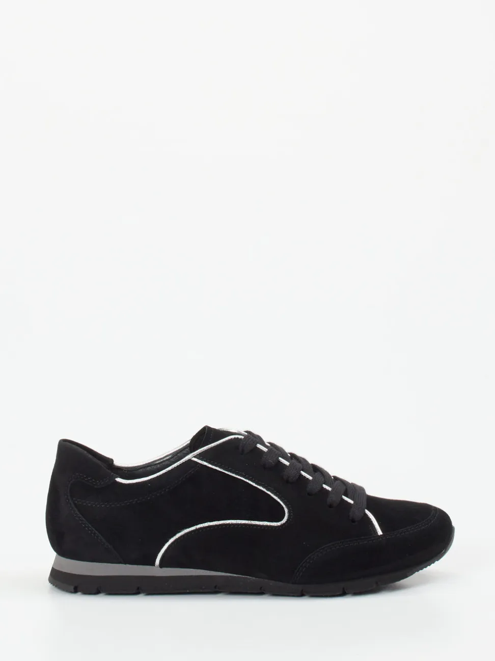 Semler – Komfort-Sneaker aus Veloursleder schwarz