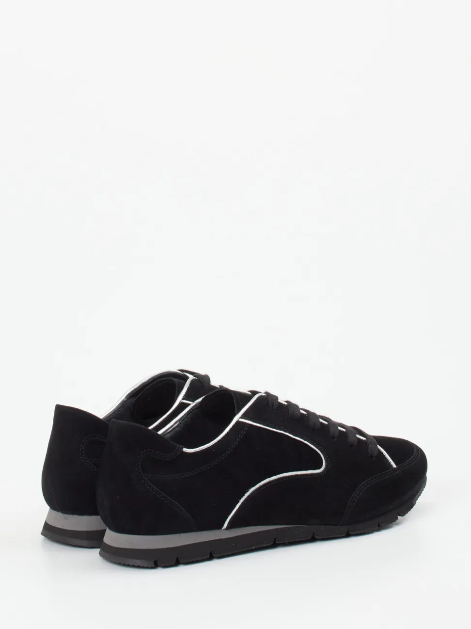 Semler – Komfort-Sneaker aus Veloursleder schwarz