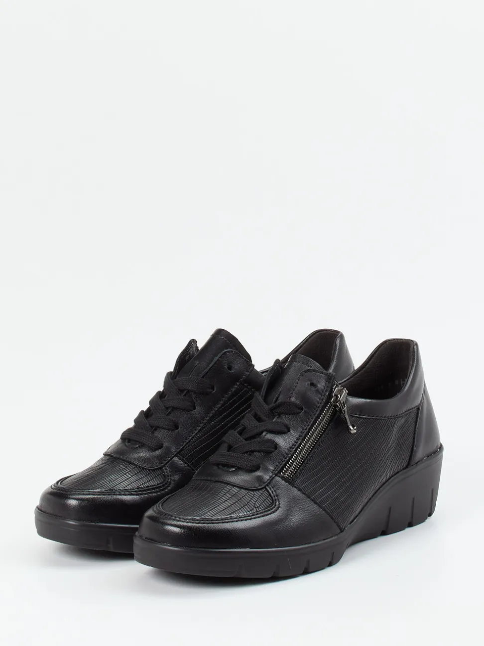 Semler – Komfort-Sneaker aus Kalbleder schwarz