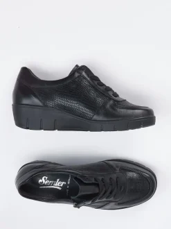 Semler – Komfort-Sneaker aus Kalbleder schwarz